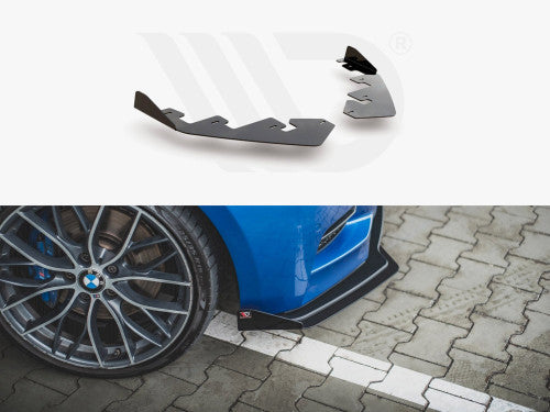 Maxton Design Gloss Black Front Flaps/Winglets for BMW 1 Series M135i F20 (2011-2015) - Aero Canards Set with Fitting Kit (Requires Maxton BM1F20MCNC-FD1)