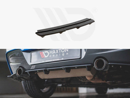 Maxton Design Racing Durability Rear Diffuser/Splitter Valance for BMW 1 Series F20 M135i (2011-2015) - 10mm ABS Matte Black or Red Core - Rear Bumper Lip Undertray/Lower Apron Fins