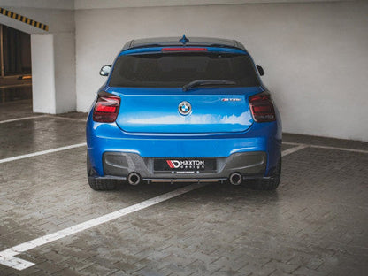 Maxton Design Racing Durability Rear Diffuser/Splitter Valance for BMW 1 Series F20 M135i (2011-2015) - 10mm ABS Matte Black or Red Core - Rear Bumper Lip Undertray/Lower Apron Fins