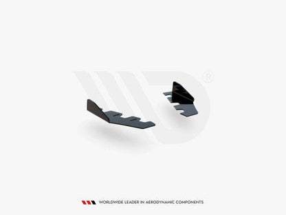Maxton Design Gloss Piano Black Rear Side Flaps / Rear Spats / Rear Corner Splitters for BMW 1 Series F20 M135i (2011-2015) - Rear Bumper Corner Lips & Extensions - Use with BM1F20MCNC-RS1
