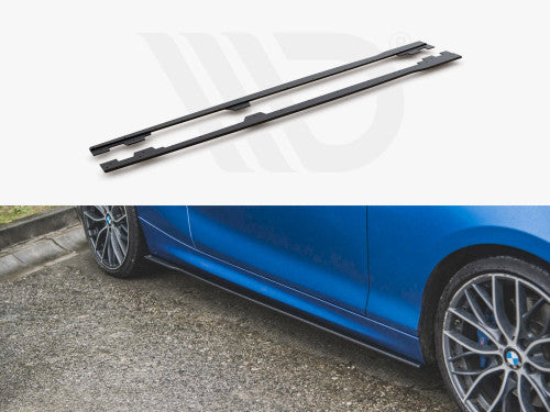 Maxton Design RD Line 10mm Side Skirts/Side Splitters for BMW 1 Series F21 3-Door M135i M140i M Sport (2011-2019) - ABS Rocker Extensions/Sill Blades, M Performance Style Body Kit - Matte Black or Red Core