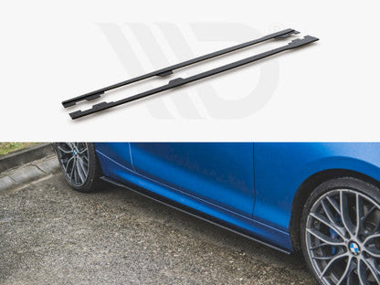 Maxton Design RD Line 10mm Side Skirts/Side Splitters for BMW 1 Series F21 3-Door M135i M140i M Sport (2011-2019) - ABS Rocker Extensions/Sill Blades, M Performance Style Body Kit - Matte Black or Red Core