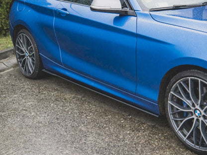 Maxton Design RD Line 10mm Side Skirts/Side Splitters for BMW 1 Series F21 3-Door M135i M140i M Sport (2011-2019) - ABS Rocker Extensions/Sill Blades, M Performance Style Body Kit - Matte Black or Red Core