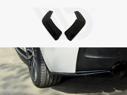 Maxton Design Gloss Black Rear Side Splitters for BMW 1 Series M135i F20 F21 (2011-2015 Pre-Facelift) - Rear Spats / Corner Splitters