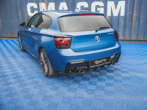 Maxton Design Gloss Black Rear Side Splitters V.2 BMW M135I F20 (2011-2015)