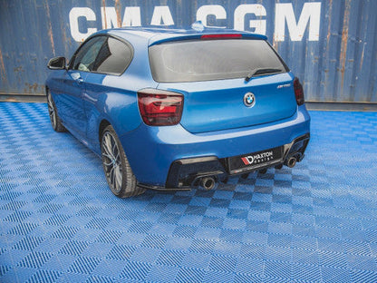 Maxton Design Gloss Black Rear Side Splitters V.2 BMW M135I F20 (2011-2015)