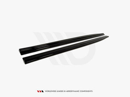 Maxton Design Gloss Black Side Skirt Diffusers for BMW 1 Series F21 3-Door (3dr) Pre-Facelift 2011-2019 | M Sport/M-Power ABS Side Skirt Extensions (Pair) with Fitting Kit