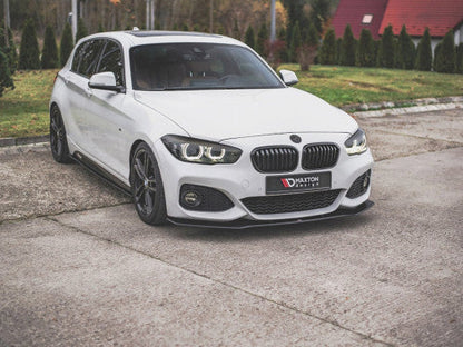 Maxton Design Racing Durability Front Splitter V3 10mm ABS Matte Black for BMW 1 Series F20 M Sport (M Pack) LCI Facelift & M140i 2015-2019 Front Lip Spoiler