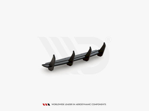 Maxton Design V3 Rear Diffuser / Splitter Valance for BMW 1 Series M140i F20 F21 (2016-2019) - Rear Bumper Lower Insert with Fins - M Performance Style Body Kit - 10mm ABS Matte/Matt Black
