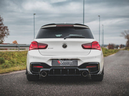 Maxton Design Racing Durability Rear Diffuser V4 / Rear Splitter  BMW M140i (F20 F21) 20162019  10mm ABS Matte Black