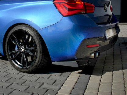Maxton Design Pair Rear Spats Corner Skirts Side Splitters for BMW 1 Series Hatchback F20/F21 LCI Facelift 2015-2019 M Sport M140i M135i - Rear Bumper Extensions Diffuser Corner Lips Valance Fins