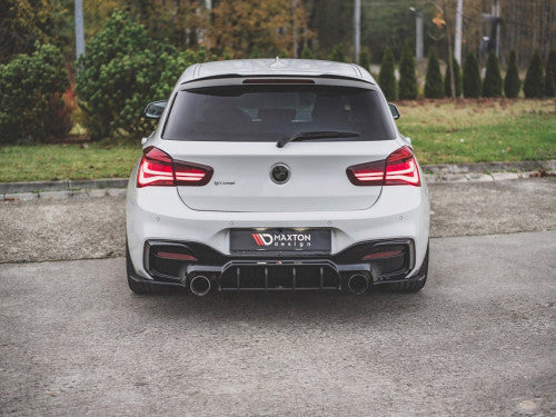 Maxton Design Rear Side Splitters/Spats V3 for BMW 1 Series F20 M140i LCI Hatchback 2017-2019 – Racing Durability 10mm ABS – Rear Bumper Extensions/Rear Corner Spats/Side Diffuser Extensions – Matte Black/Red Core