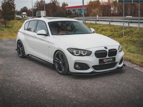 Maxton Design Gloss Black Side Skirt Extensions / Side Blades for BMW 1 Series F20 5-Door 2011-2019 M Sport/M Pack M135i M140i - Rocker Panel Sill Splitters, M Performance Style