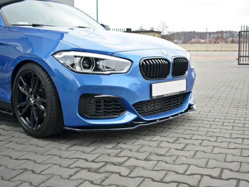 Maxton Design Gloss Black Front Splitter V.1 BMW 1 F20/F21 M-Power Facelift (2015-2019)