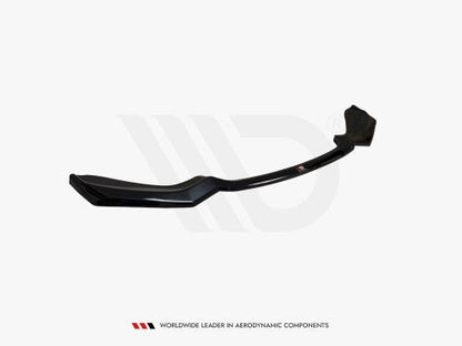Maxton Design V2 Gloss Black Front Splitter / Front Lip Spoiler for BMW 1 Series F20 F21 LCI 2015-2019 3dr/5dr M Sport - Piano Black ABS Bumper Lip, Aero Valance Extension, M Performance Style