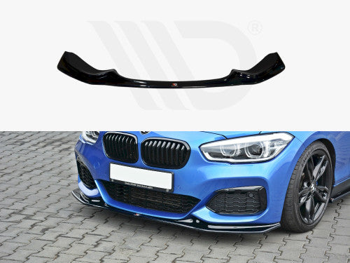 Maxton Design V3 Gloss Black Front Lip Splitter for BMW 1 Series F20 F21 LCI Facelift (2015-2019) M Sport – Front Bumper Chin Spoiler/Aero Blade Lip Fits M135i M140i
