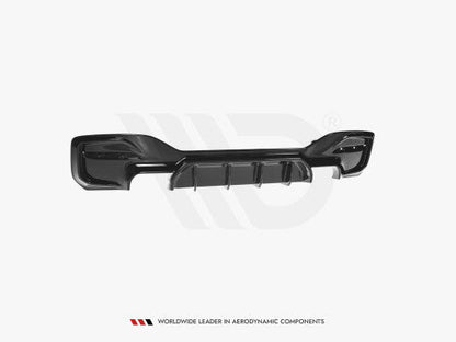 Maxton Design Gloss Piano Black Rear Diffuser/Valance for BMW 1 Series F20 F21 LCI Facelift (2015-2019) M Sport/M Package Hatchback - Rear Bumper Lower Diffuser, Apron Insert Trim, Rear Lip, OEM+ Styling