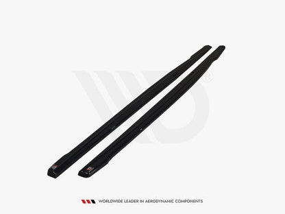 Maxton Design Gloss Black V2 Side Skirts / Side Skirt Diffusers / Splitters for BMW 1 Series F20 M135i M140i M Sport M-Pack 5-Door (20112019)