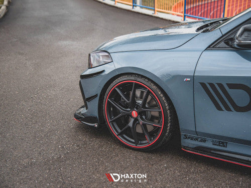 Maxton Design Front Bumper Canards / Dive Planes (Aero Winglets, Fins, Bumper Wings) for BMW 1 Series F40 2019+ M Sport / M‑Pack & M135i xDrive | 1er Corner Wings Bodykit Upgrade