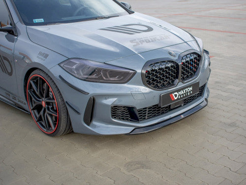 Maxton Design V.2 Gloss Black Front Splitter Lip Spoiler for BMW 1 Series F40 M135i & M Sport (2019-On)