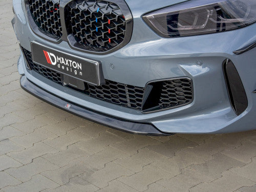 Maxton Design V.2 Gloss Black Front Splitter Lip Spoiler for BMW 1 Series F40 M135i & M Sport (2019-On)