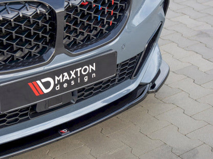 Maxton Design V.3 Gloss Black Front Splitter Front Bumper Lip Spoiler for BMW 1 Series F40 M135i & M Sport (2019+)