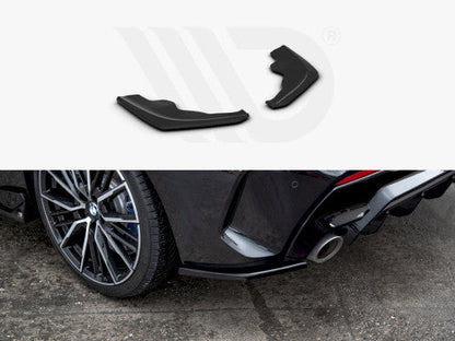 Maxton Design V2 Gloss Black Rear Side Splitters for BMW 1 Series F40 M135i & M Sport (2019+) – Rear Spats, Rear Corner/Valance Extensions, Rear Bumper Add-Ons/Corner Spoilers – ABS Pair – BM-1-F40-MPACK-RS1