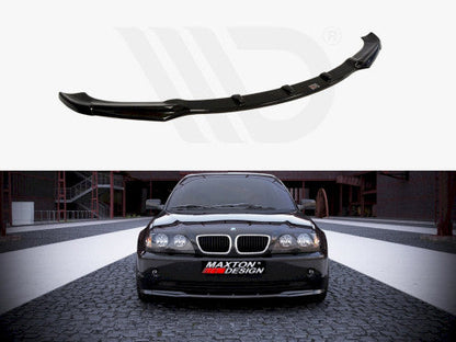 Maxton Design Gloss Black Front Lip / Splitter / Chin Spoiler for BMW 3 Series E46 Saloon Sedan LCI Facelift 2001–2007 – ABS Front Bumper Lip Air Dam Valance Extension