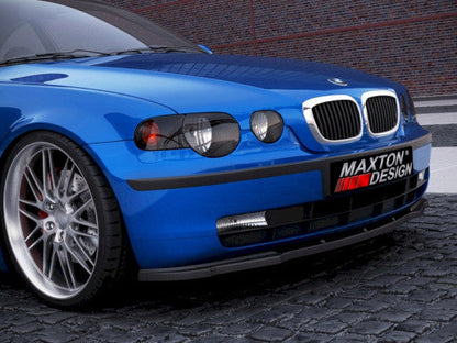 Maxton Design Gloss Black ABS Front Lower Lip Splitter / Chin Spoiler for BMW 3 Series E46 Compact 2000-2004 – Bumper Lip, Aero Valance Extension, Front Air Dam