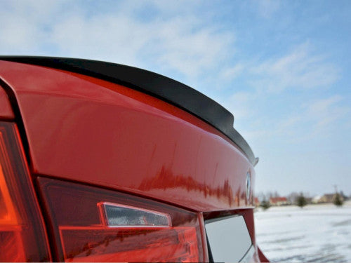 Maxton Design Gloss Piano Black Rear Bootlid/Trunk Lip Spoiler Extension, Decklid Tail Spoiler, Stick-On 3M Tape, for BMW 3 Series F30 Saloon/Sedan 4-Door 2012-2014 (Standard Model)