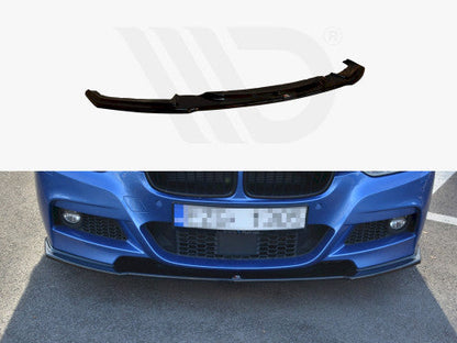 Maxton Design Gloss Black Front Splitter Lip Spoiler for BMW 3 Series F30 Facelift (LCI) M Sport Saloon/Sedan 20152018  ABS, Fitting Kit Included
