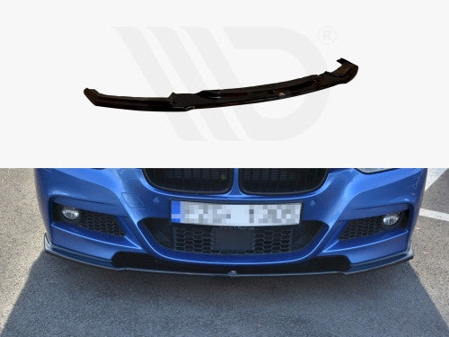 Maxton Design Gloss Black Front Splitter Lip Spoiler for BMW 3 Series F30 Facelift (LCI) M Sport Saloon/Sedan 20152018  ABS, Fitting Kit Included