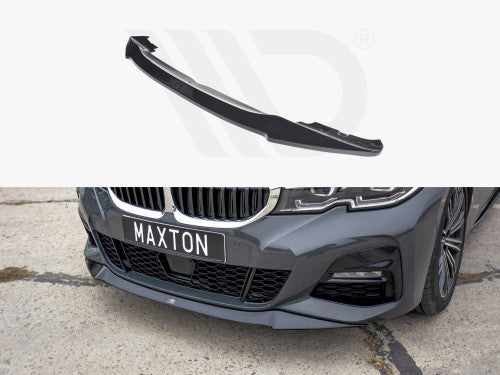 BMW 3 Series G20 M Sport Front Splitter V.1 Gloss Black | Maxton Design 2019-2022 | Front Lip Spoiler ABS | Fits M Sport Bumper