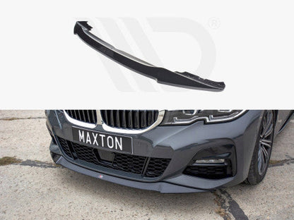 BMW 3 Series G20 M Sport Front Splitter V.1 Gloss Black | Maxton Design 2019-2022 | Front Lip Spoiler ABS | Fits M Sport Bumper