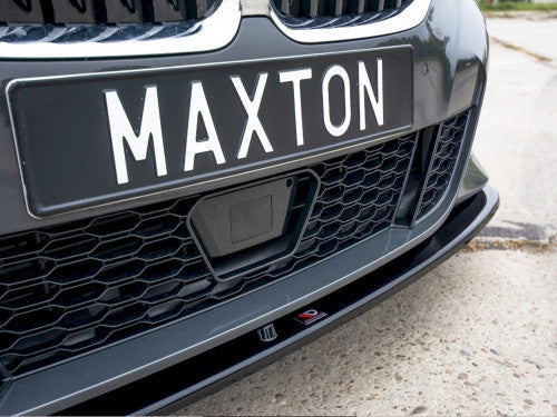 Maxton Design V.3 Gloss Black Front Splitter / Front Bumper Lip Spoiler for BMW 3 Series G20 M Sport 2019-2022