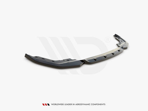 Maxton Design V5 Gloss Black Front Lip Splitter Spoiler for BMW 3 Series G20/G21 M Sport (M-Sport) 2018-2022 - Front Bumper Lip/Chin Spoiler/Air Dam - Saloon & Touring - Lower Bumper Extension/Aero Trim - Body Kit