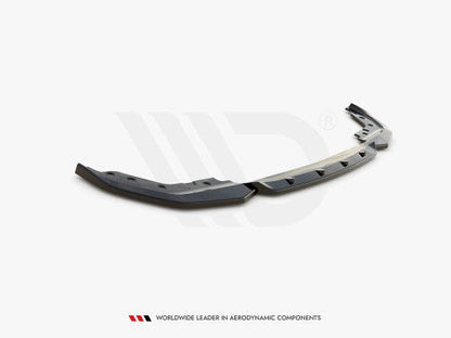 Maxton Design V5 Gloss Black Front Lip Splitter Spoiler for BMW 3 Series G20/G21 M Sport (M-Sport) 2018-2022 - Front Bumper Lip/Chin Spoiler/Air Dam - Saloon & Touring - Lower Bumper Extension/Aero Trim - Body Kit