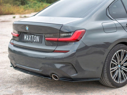 Maxton Design Piano Gloss Black Rear Spats, Rear Corner Splitters & Bumper Extensions for BMW 3 Series G20 M Sport Saloon/Sedan 2019–2022