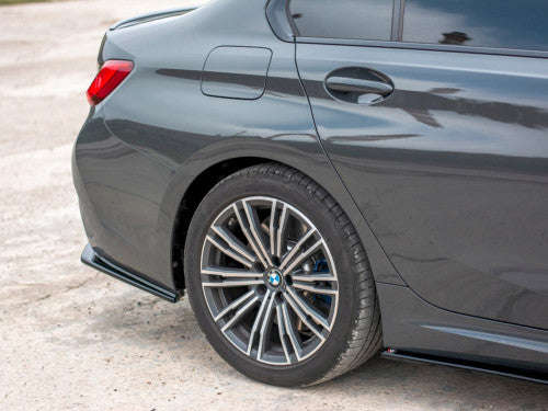 Maxton Design Piano Gloss Black Rear Spats, Rear Corner Splitters & Bumper Extensions for BMW 3 Series G20 M Sport Saloon/Sedan 2019–2022