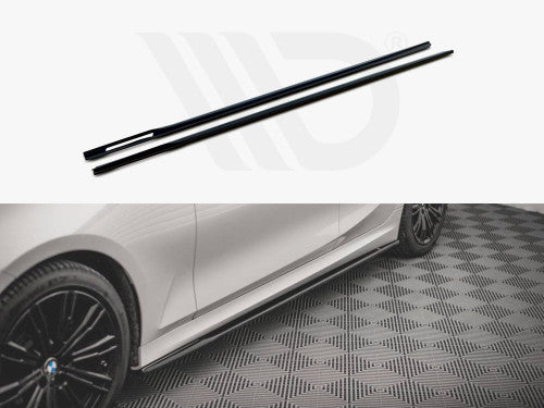 Maxton Design V2 Gloss Black Side Skirts / Rocker Sill Extensions Diffusers for BMW 3 Series G20 G21 M Sport 2018-2022 – Side Skirt Splitters Lips Blades (Saloon/Sedan & Touring/Estate/Wagon) Pair