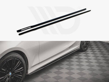 Maxton Design V2 Gloss Black Side Skirts / Rocker Sill Extensions Diffusers for BMW 3 Series G20 G21 M Sport 2018-2022 – Side Skirt Splitters Lips Blades (Saloon/Sedan & Touring/Estate/Wagon) Pair