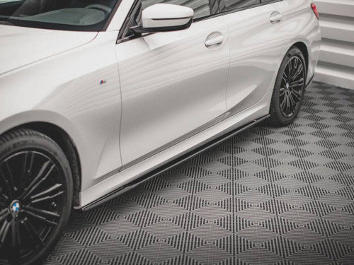Maxton Design V2 Gloss Black Side Skirts / Rocker Sill Extensions Diffusers for BMW 3 Series G20 G21 M Sport 2018-2022 – Side Skirt Splitters Lips Blades (Saloon/Sedan & Touring/Estate/Wagon) Pair