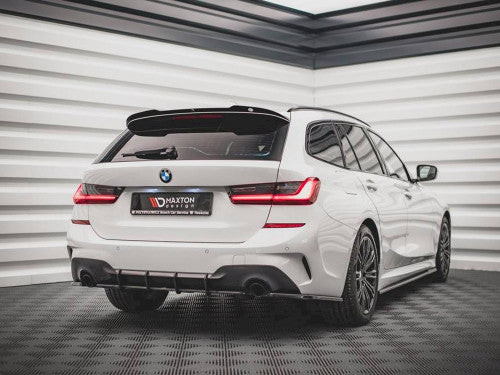 Maxton Design Gloss/Piano Black Roof Lip Spoiler Cap for BMW 3 Series Touring G21 Estate/Wagon (2018-On) M Sport/M Pack | Rear Window/Tailgate Lip Wing | OEM+ ABS Stick-On Roof Edge Extension | 3M Tape No-Drill Fit