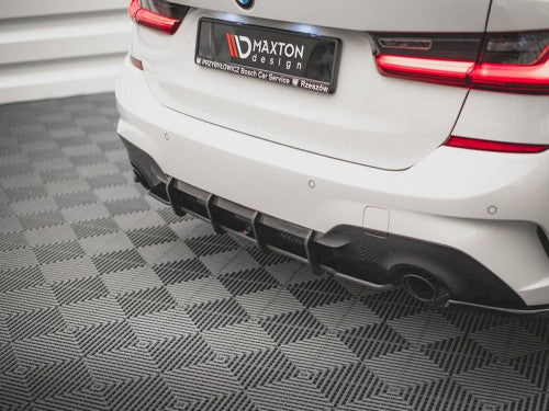 Maxton Design Street Pro Rear Diffuser - BMW 3 Series G20/G21 Saloon & Touring M Sport M-Pack (2018+) - Matte Black