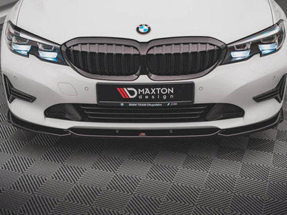 Maxton Design V.2 Gloss Black Front Splitter / Front Lip Spoiler for BMW 3 Series G20/G21 (2018-2022) Saloon & Touring