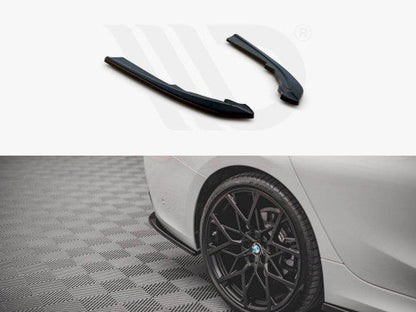 Maxton Design High Gloss Piano Black Rear Corner Extensions / Side Splitters (Rear Spats) for BMW 3 Series G20/G21 2018-2022 Sedan/Saloon & Touring/Estate Wagon | ABS Pair with Fitting Kit | Rear Bumper Extensions