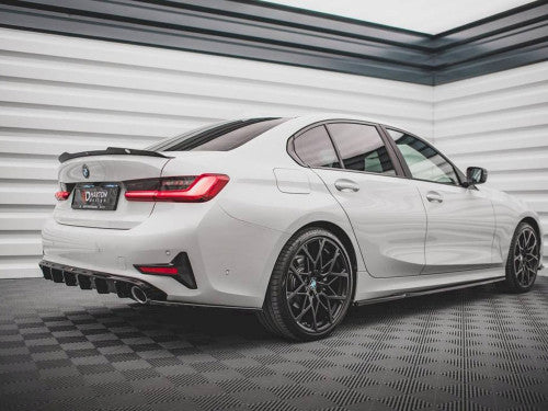 Maxton Design Gloss Black Side Skirt Diffusers/Splitters for BMW 3 Series G20/G21 (2018-2022) Saloon & Touring - M Sport Compatible - Pair with Fitting Kit