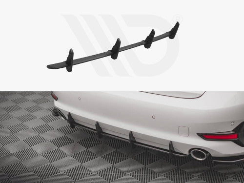 Maxton Design Street Pro Rear Bumper Diffuser & Lower Valance for BMW 3 Series G20 Saloon/Sedan (2018+) – Rear Splitter Insert, Rear Apron Lip, Lower Insert/Undertray – Matte Black or Matte Black Red Core