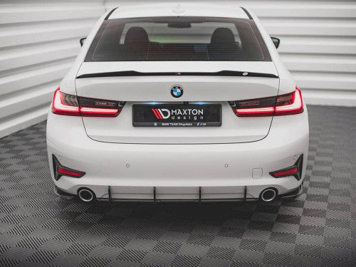 Maxton Design Street Pro Rear Bumper Diffuser & Lower Valance for BMW 3 Series G20 Saloon/Sedan (2018+) – Rear Splitter Insert, Rear Apron Lip, Lower Insert/Undertray – Matte Black or Matte Black Red Core