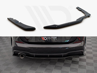 Maxton Design Gloss Piano Black Rear Corner Extensions / Side Splitters / Spats (Winglets) for BMW 2 Series Gran Coupe F44 (2GC) M Sport | M Pack 2019-2025 - Rear Bumper Fins Valance Extensions M Performance Style